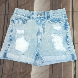 SO Vintage Stretch High Rise Mom‎ Jean Shorts Distressed 0/24W